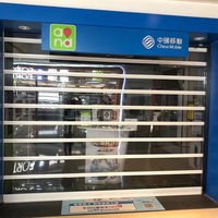 Portes de garage automatiques modernes SUDIHAO en polycarbonate pour maisons, vision panoramique, portes enroulables pour motos, présentoirs de magasin de détail extérieurs
