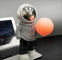 Lampe Étoile Audio Astronaute Sans Fil pour Haut-Parleur, Lecteur USB Insérable, Portable, Étanche, en Plastique, avec Horloge LED RGB DC