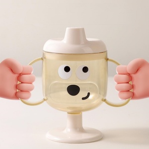 Support OEM – Nouveaux produits pour bébés en silicone – Tasse d'apprentissage anti-déversement de 215 ml en forme de dessin animé pour enfants – Gobelets d'apprentissage pour tout-petits - Product Image 1