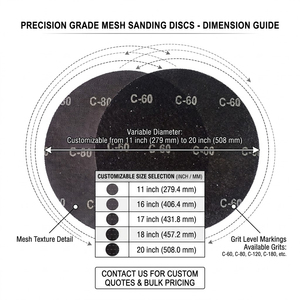 Disques <span class=keywords><strong>de</strong></span> <span class=keywords><strong>ponçage</strong></span> en maille <span class=keywords><strong>de</strong></span> carbure <span class=keywords><strong>de</strong></span> silicium <span class=keywords><strong>de</strong></span> qualité supérieure, sans poussière, anti-colmatage, avec fixation auto-agrippante, pour plaques <span class=keywords><strong>de</strong></span> plâtre et carrosserie automobile - Product Image 2