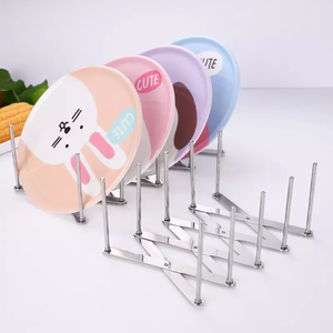 Supporto piatto in acciaio inossidabile coperchio del vaso lato retrattile <span class=keywords><strong>pieghevole</strong></span> multiuso portabottiglie ristorante casa cucina rack di stoccaggio - Product Image 2