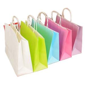 Sac cadeau en kraft personnalisé recyclable pour pizza, lait, sushi, gelée - Sac en papier alimentaire jetable épaissi pour fête - Pour anniversaire - Vente chaude - Product Image 4