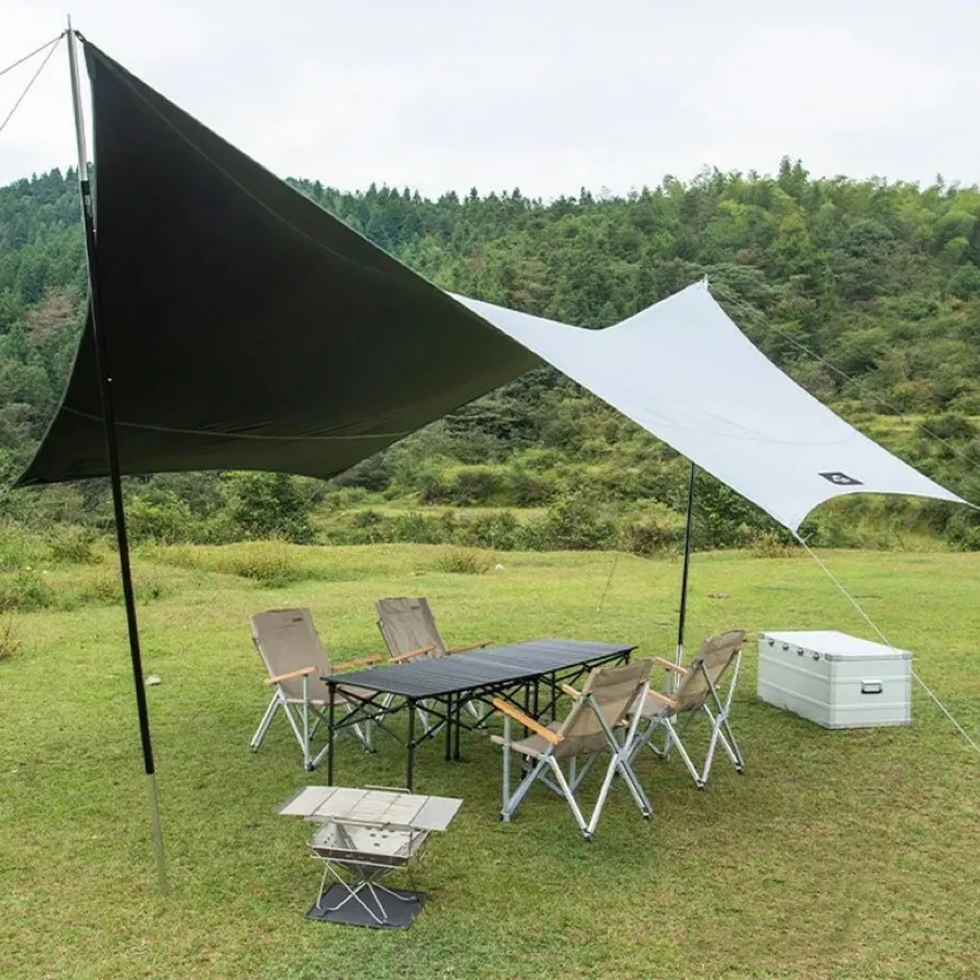 Chuva barraca de lona, abrigo portátil para piquenique, guarda-sol, abrigo grande, meninas, camping, folha de mosca