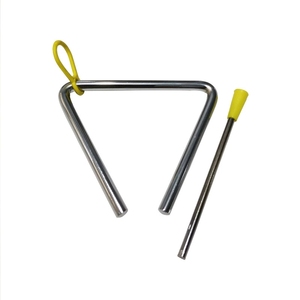 Triángulo musical de acero de varios tamaños al por mayor, instrumento de percusión Orff, triángulo rítmico para niños, para clases de música escolar - Product Image 4