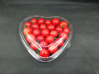 Wegwerp Fruit Doos Plastic Transparant Lunchbox Verdikte Perzik Hartvormige Verse Fruit Cut Salade Doos