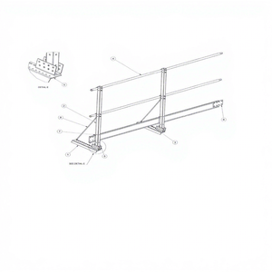 Premium Quality Durable Industrial Solid Hot-Dip Galvanized Steel/GI Hand Rail Safety Support 1000kg Load Capacity for - Product Image 1