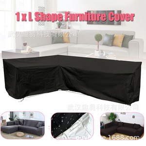 QY L-Shaped <b>Sofa</b> <b>Cover</b> Polyester Dustproof Water Resistant Outdoor Furniture Protector - Product Image 2