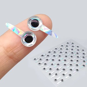 6mm Holographische Fischaugen mit Laschen, 60 Stück, Wasserdicht, UV-Beständig, Bionische Augen für Fliegenbinden, Streamer, Köderfische, DIY-Köderherstellung - Product Image 1
