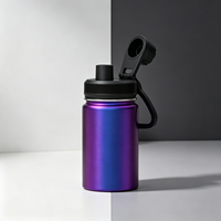 Botol Air Terisolasi Baja Anti Karat Lapis Elektro 12oz, Dinding Ganda Bebas BPA, Botol Air Custom dengan Logo untuk Anak