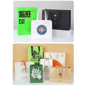 Bolsa de Papel Negra para Joyería con Asa, Personalizada con Logotipo de Marca, para Regalos y Compras de Ropa de Lujo, Modelo Yy341 - Product Image 4