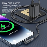 Cable de Datos USB-C a C de 90 Grados, 5A 60W, Carga Rápida y Transferencia de Datos, Cable de Nailon Trenzado para Teléfonos Móviles y Accesorios de Computadora