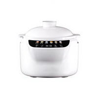 Marmite Électrique Multifonction avec Couvercle en Céramique Blanche - 1,5-2,5 L, Menus Préprogrammés, Minuteur et Réservation, pour une Cuisine Saine, Aliments pour Bébé