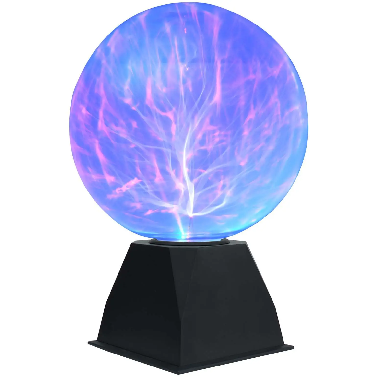 TIANHUA Custom 6 Inch 8 Inch LED Plasma Ball Lamp for Decoration Lighting Magic Thunder light for Electrostatic ball