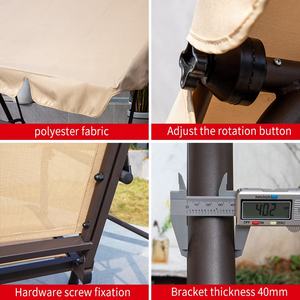 Atacado Barato Impermeável Poliéster Canopy <span class=keywords><strong>Swing</strong></span> Popular Jardim Pátio <span class=keywords><strong>Swing</strong></span> Cadeira Pendurada Com Suporte para 2/3 Pessoa - Product Image 2