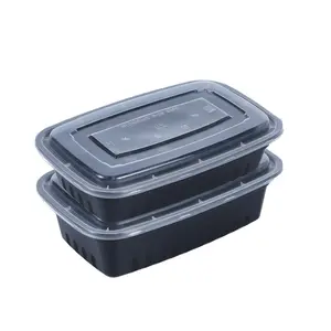 Giá rẻ Trung Quốc nhà máy nhà hàng nhựa dùng một lần Bento ăn trưa thức ăn nhanh container lưu trữ lấy đi bữa ăn Prep bao bì hộp