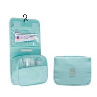 Sac de voyage noir étanche à cordon pour femmes, grande capacité, portable, pour maquillage et cosmétiques, à suspendre, idéal pour la salle de bain et la douche