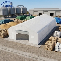 Tente de stockage d'équipements à grande portée en PVC et aluminium, imperméable et ignifuge, abri pour machines de construction et entrepôt de stationnement