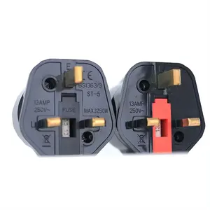 High quality factory direct sales Schuko Eurogauge 2 Pin to UK 3 pin Plug adapter for travel