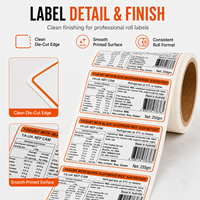 Étiquettes personnalisées pour yaourts, autocollants en rouleau BOPP blancs pour pots de produits laitiers avec impression de code-barres nutritionnel