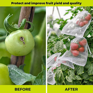 Breathable Drawstring Mesh Grape Protection Bags Anti Bird Insect <b>Net</b> Cover for Fruit Growing - Product Image 5