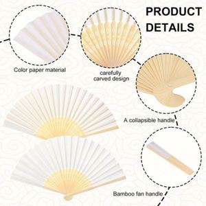 พัดพับมือถือแบบกำหนดเองพร้อมสายคล้องคอ โลโก้ งานฝีมือไม้ไผ่รักษ์โลก - Product Image 3