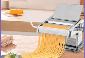 Coupe manuelle en acier inoxydable épaisseur réglable pâte à nouilles fraîches machine à pâtes outils de cuisine multifonctionnelle - Product Image 4