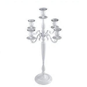 SMOOTH Nuevo Candelabro de Boda de Diseño Nórdico Moderno con Espejo Acrílico Transparente, Centro de Mesa de 5 Brazos, Decoración de Pilar - Product Image 1