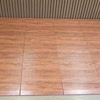 DINGYE Carrelage de sol emboîtable en PVC imitation bois de 15 mm d'épaisseur, avec dos en caoutchouc, écologique, imperméable et antidérapant, pour la maison