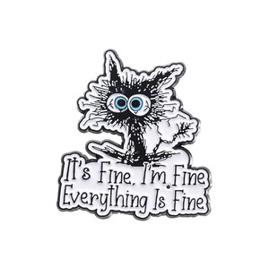 Distintivo per gattino con spilla in smalto per gatto simpatico - Product Image 2