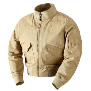 Veste bomber en cuir de vache en coton ample pour homme, taille plus, à fermeture éclair réversible, printemps et automne, vente en gros personnalisée - Product Image 4