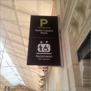 Panneaux directionnels de bureau de haute qualité pour le recyclage des billets et l'ajustement des tarifs, avec texte multilingue, conception personnalisée, pour métro - Product Image 4