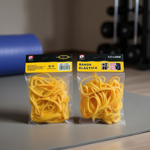 Banda Elastica Rubber Band 127x4mm Exercise Bands Yellow Pack of 12 - Product Image 3