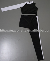 Costumes de ballet pour filles, justaucorps noir en lycra pour adultes, justaucorps à manches longues pour enfants, pantalon long en spandex, costumes de danse jazz