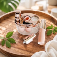 Ensemble d'emballages cosmétiques, tube cosmétique, contenant de lotion de luxe, flacon pompe sans air 15 ml