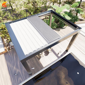 Pergola à lames orientables - Lames réglables et gouttière dissimulée, <span class=keywords><strong>abri</strong></span> solaire durable pour villa et <span class=keywords><strong>jardin</strong></span> - Product Image 1