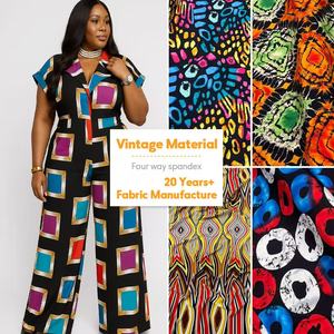 Thời Trang Siêu Mềm Vải 95 <span class=keywords><strong>Polyester</strong></span> 5 Spandex 100D 110gsm Bốn Cách Căng Cổ Điển Crepe In Dệt Cho Ăn Mặc - Product Image 3