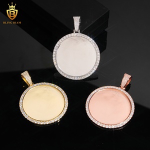 <span class=keywords><strong>Pendentif</strong></span> personnalisé avec <span class=keywords><strong>gravure</strong></span> <span class=keywords><strong>photo</strong></span>, bijou souvenir <span class=keywords><strong>pour</strong></span> <span class=keywords><strong>homme</strong></span>, moissanite VVS, argent sterling 925, certificat GRA - Product Image 2