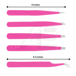 Ensemble de 5 pinces à épiler ROSE VIVANT professionnelles en acier inoxydable pour cils et sourcils, fournitures pour cils, DIY 2026 - Product Image 6
