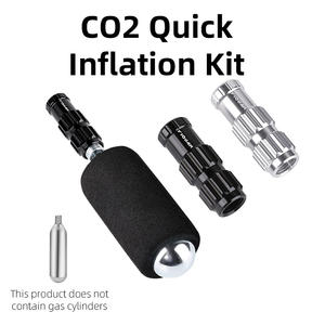 Pompe à vélo CO2, Kit de gonflage rapide portable, pompe à vélo en alliage d'aluminium pour AV/FV, sans cylindre de gaz, accessoires de vélo VTT - Product Image 2