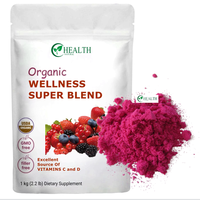 Poudre de fruits rouges naturels mélangés, poudre de grenade en vrac, mélange de fruits personnalisé pour préparation de boissons