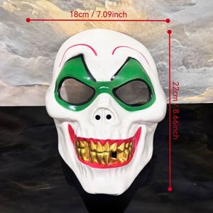 Máscara de Halloween barata para cosplay de fantasma con grandes dientes dorados y cara sonriente, divertida y peculiar para fiestas. - Product Image 6