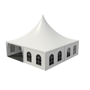 Carpa Piramidal de 6x6m, Impermeable, de Tela Oxford, para Eventos al Aire Libre en las Cuatro Estaciones, con Ventanas Arqueadas, de Fácil Montaje - Product Image 1