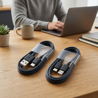 Cable de Carga USB C de 80 cm de Longitud, Cable de Tipo C a USB para Teléfono Celular, Cable de Datos para Smartphone, Cable de Carga Rápida