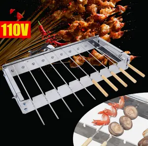 Obral besar panggangan Cypriot luar ruangan tusuk sate Kebab panggang Rotisserie dengan pemanggang arang otomatis tusuk sate