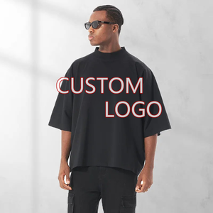 เสื้อยืดครอปทรงโอเวอร์ไซส์ ผ้าคอตตอนถักคุณภาพสูง 100% ปี 2025 หนัก 300 กรัม พิมพ์ลายดิจิทัล ทรงบ็อกซี่ สำหรับผู้ชาย สไตล์สตรีทแวร์ - Product Image 1