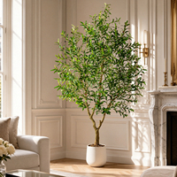 Arbre artificiel réaliste en olivier de 1,8 m, 2,1 m, 2,4 m pour la décoration de piscines et de complexes hôteliers, résistant aux UV, pour projets de paysagisme commercial, vente en gros