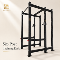 Rack de musculation 6 poteaux, équipement de gym commercial, rack à squats, structure d'entraînement de force, cage de musculation, équipement de fitness fonctionnel, OEM