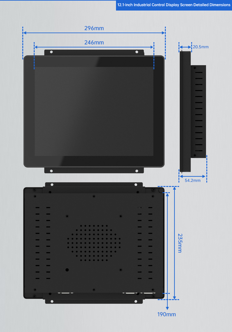 8 10 15 21 32 Inch Industrial Open Frame Monitor IP65 Waterproof PCAP Touch Screen with HD VGA for Embedded Kiosk