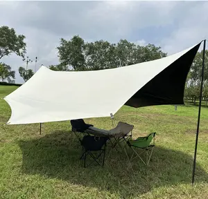 Tente de fête Moq Tente de fête pour événements en plein air Upf50 + Protection UV Abri anti-soleil Pare-soleil Auvent Tente Bâche Auvent en vinyle