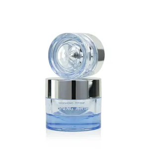 Refillable 15g 20g 30g 50g 60g 100g Acrylic Plastic Face Body Eye Cream Jar Cosmetic Container Diamond-shaped Facets Bottom